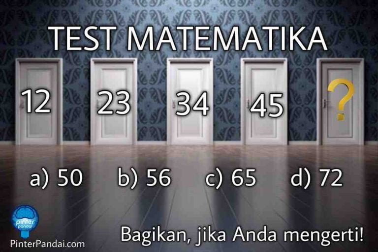 Tes Matematika Deret Angka 12 23 34 45 Menggantikan