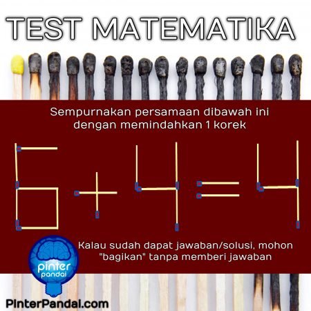 test matematika korek api