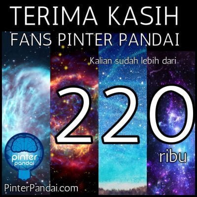 Terima kasih fans PINTERPANDAI Facebook kita sudah lebih dari 220000