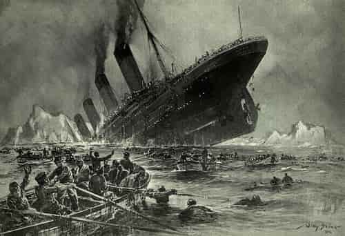 Lukisan Tenggelamnya Titanic oleh Willy Stower 1912