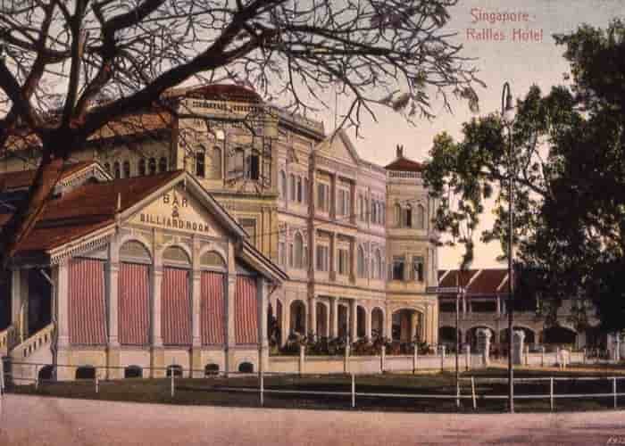 Raffles hotel singapore facade 1896