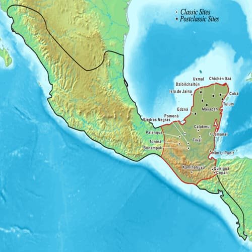 Peta Peradaban Maya