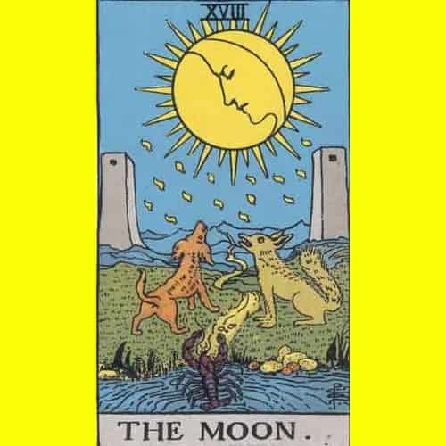Arti Kartu Tarot 18 Moon - Bulan
