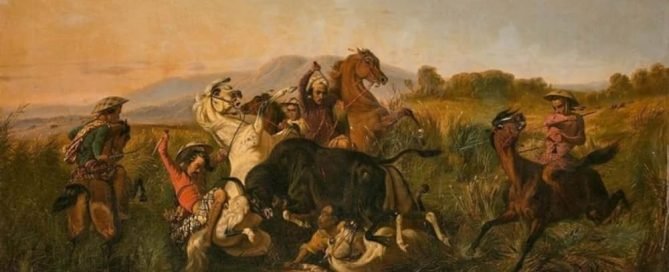 Lukisan perburuan banteng raden saleh