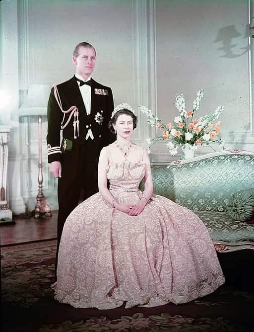 Putri Elizabeth, Duchess of Edinburgh (kemudian menjadi Ratu Elizabeth II) dan Pangeran Philip